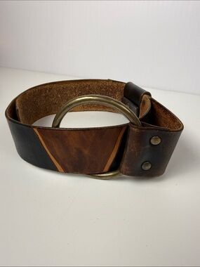 Brown O  Leather Men’s Belt